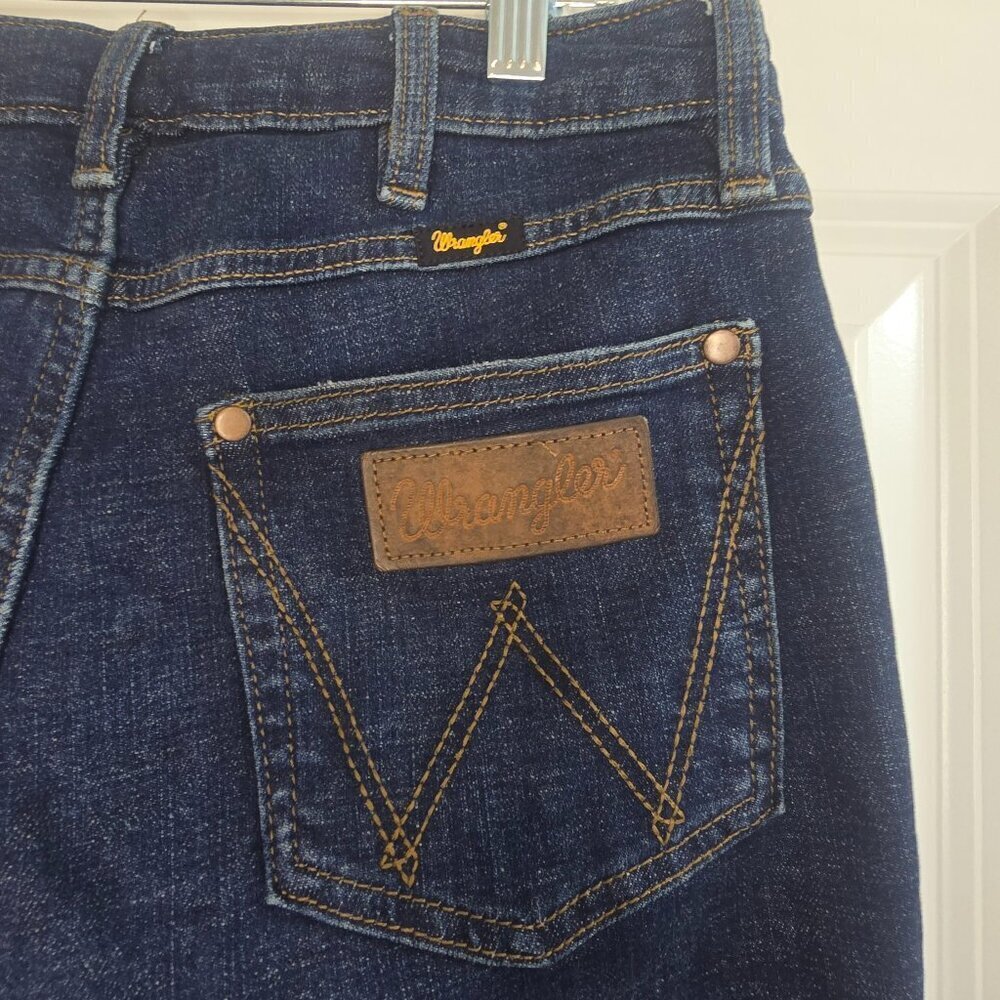 Women's Wrangler Ellery High Rise Trouser Jean - Dark Wash - Picture 5 of 8